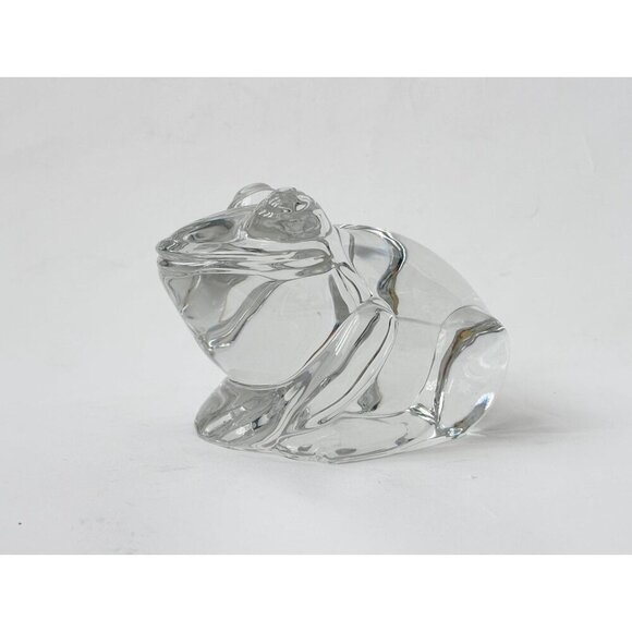 Other - Vintage Clear Glass Handmade Frog Shaped Paperweight or Decorative Figure